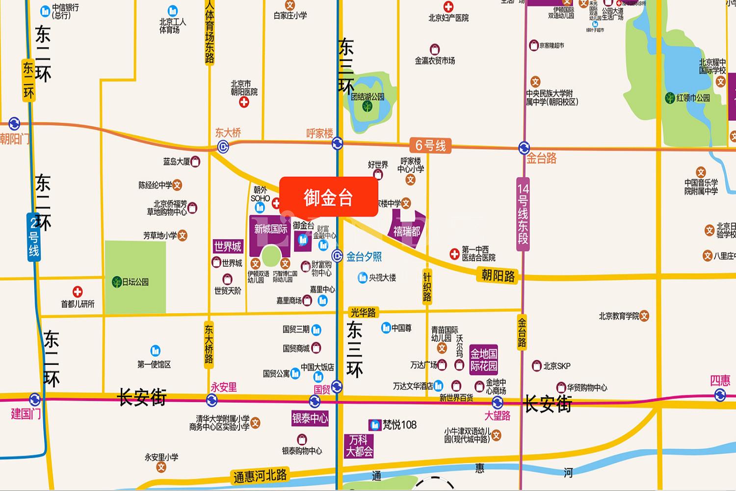 北京朝阳区御金台高层三居室304.75㎡-高档住宅别墅