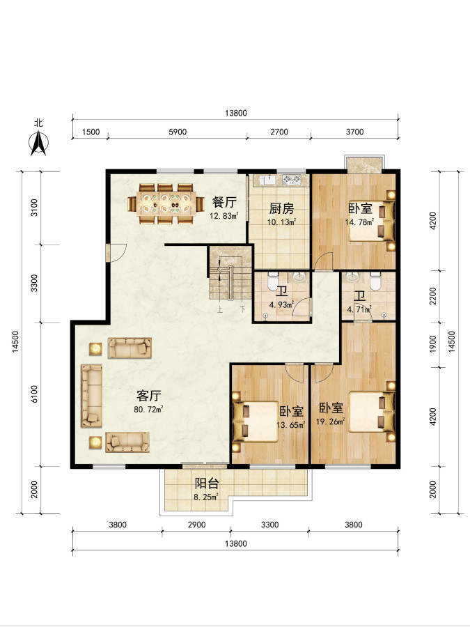 褐石园户型图