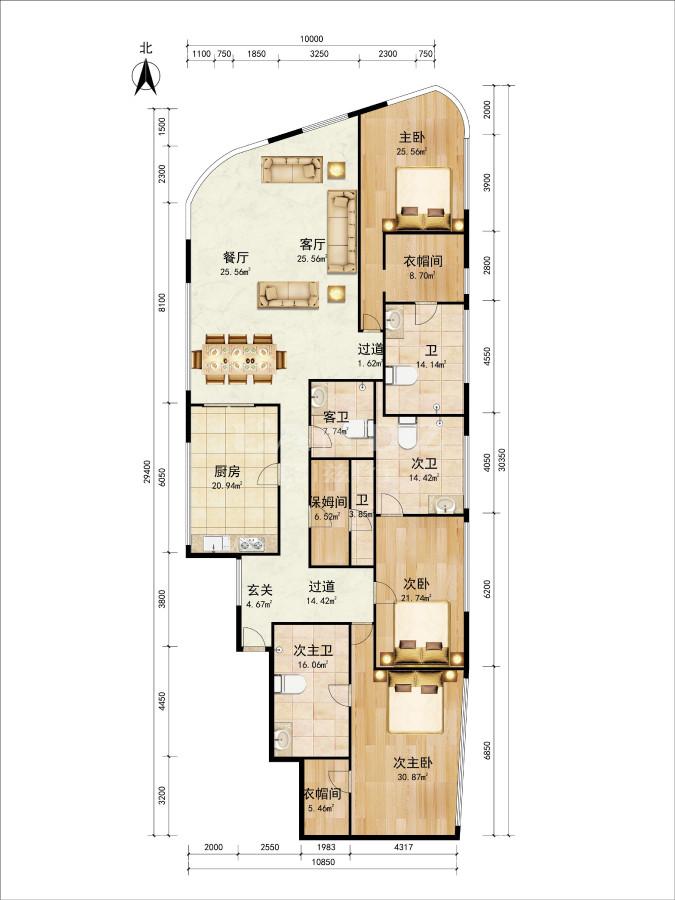 北京朝阳区cbd御金台高档住宅3室2厅|北京豪宅分布【楼盘 户型 价格】