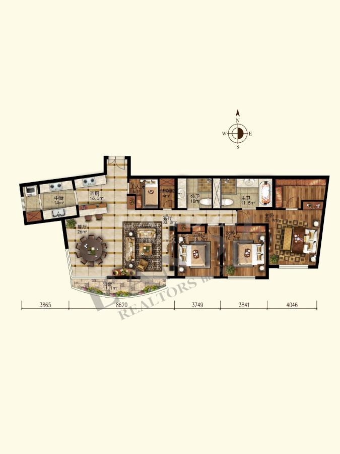 北京朝阳区朝阳公园公园大道高档住宅3室2厅|北京豪宅分布【楼盘 户型 价格】-丽兹行官网