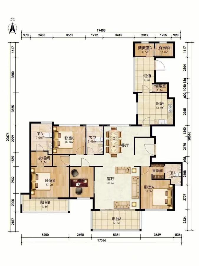 北京静安区不夜城中粮天悦壹号高档住宅4室2厅|北京豪宅分布【楼盘 户型 价格】-丽兹行官网